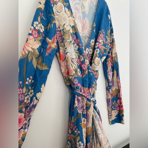 Spell blue skies mini wrap dress - Picture 11 of 11